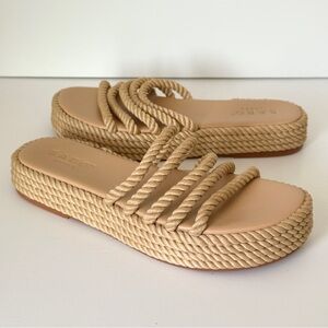 SABO Fiore Platform Sandals - Natural Size 10